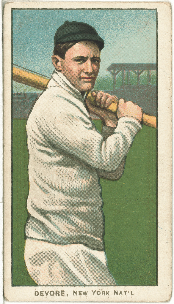 1909 T206 Josh Devore card