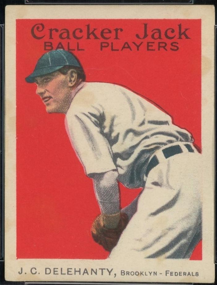 1914 Cracker Jack Jim Delehanty [Delahanty] #81 card