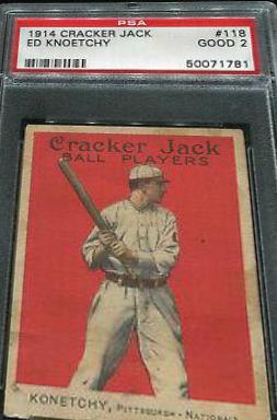 1914 E145 Cracker Jack Ed Konetchy #118 card