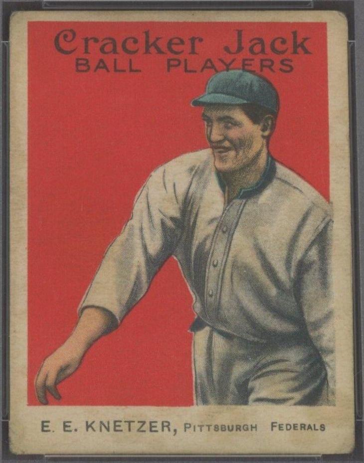 1914 E145 Cracker Jack Elmer Knetzer #84 card