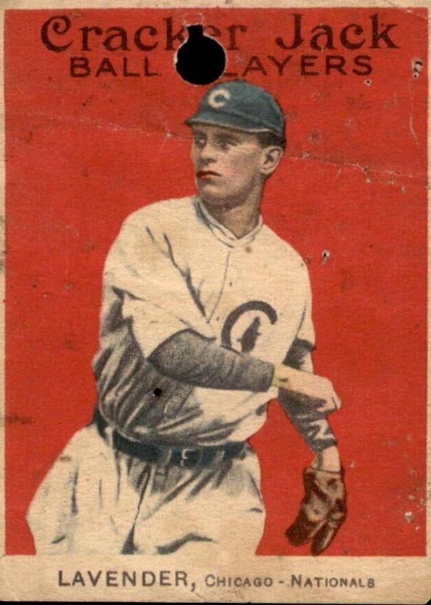 1914 E145 Cracker Jack Jimmy Lavender #105 card