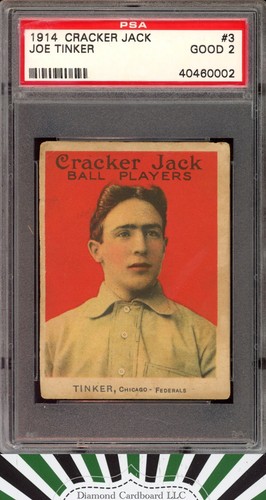 1914 E145 Cracker Jack Joe Tinker #3 card