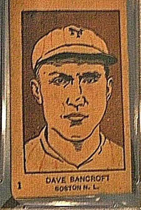 1926 W512 Hand Cut Dave Bancroft #1 card