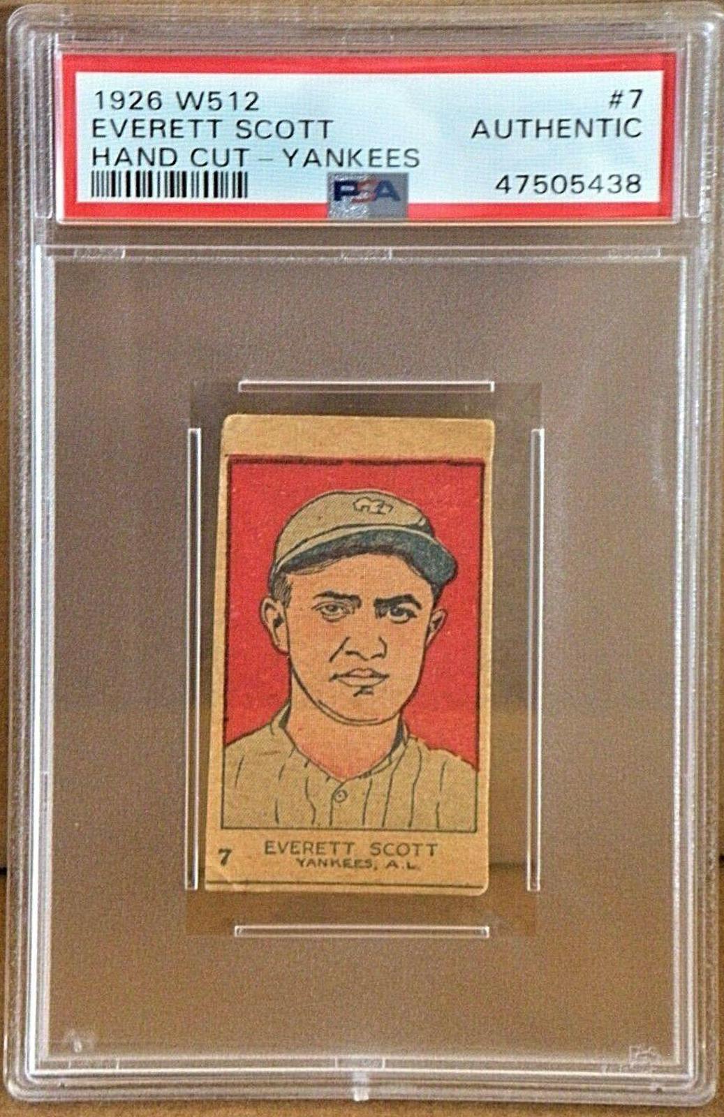 1926 W512 Hand Cut Everett Scott [Yankees] #7 card