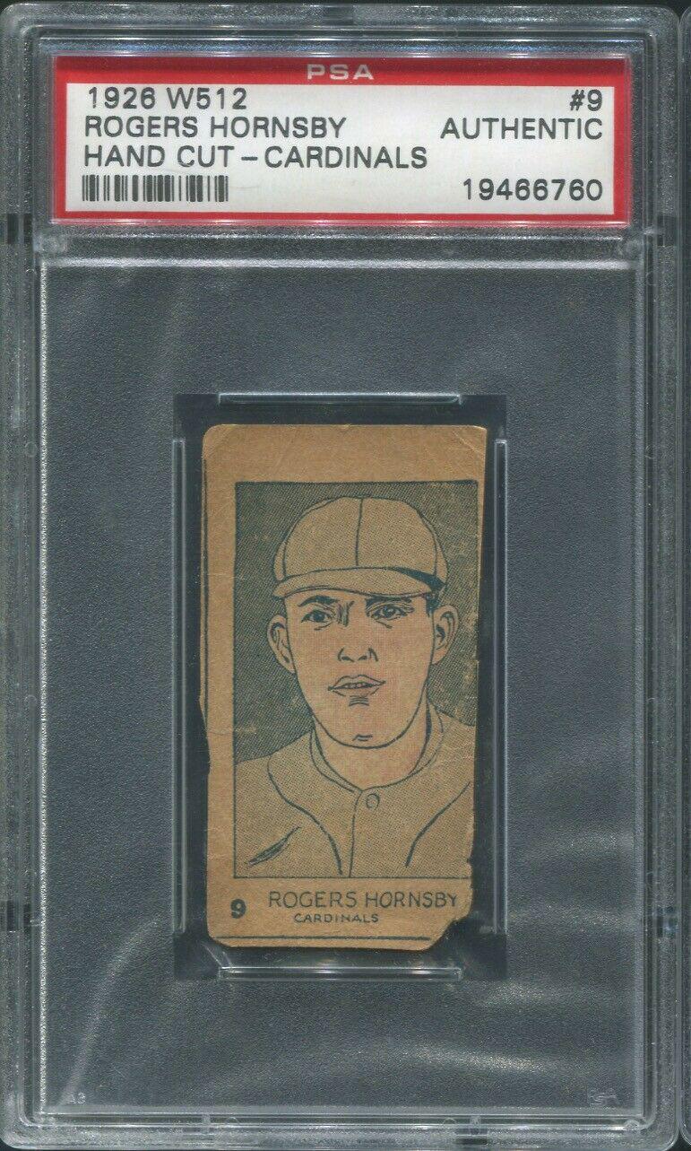 1926 W512 Hand Cut Rogers Hornsby [Cardinals] #9 card