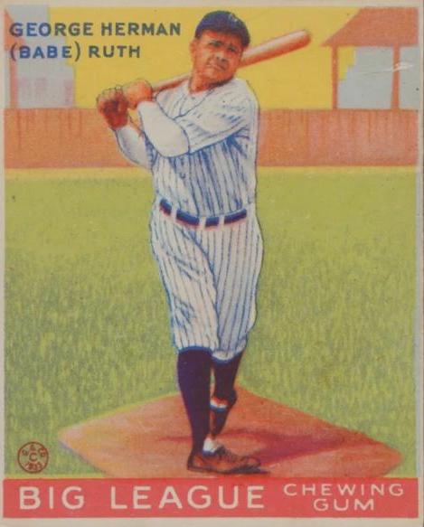 1933 R319 Goudey Babe Ruth #144 card