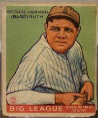 1933 R319 Goudey Babe Ruth #181 card
