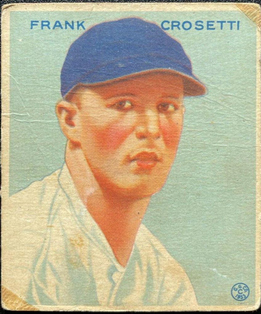 1933 R319 Goudey Frank Crosetti #217 card