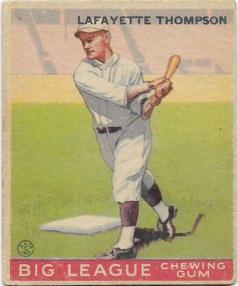 1933 R319 Goudey Lafayette Thompson #13 card