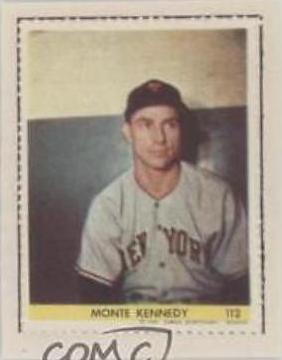 1949 Eureka Sportstamps Monte Kennedy #112 card