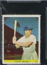 1949 Eureka Sportstamps Tommy Brown #32 card