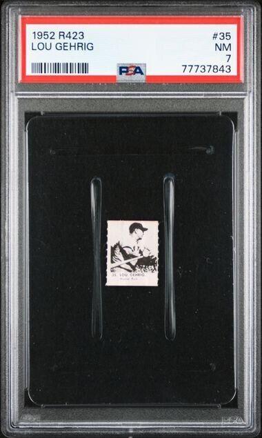 1950 R423 Lou Gehrig [Purple Back] #35 card