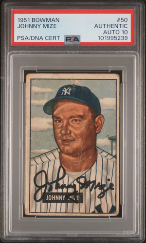 1951 Bowman Johnny Mize #50 card