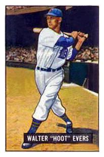 1951 Bowman Walter Evers #23 card