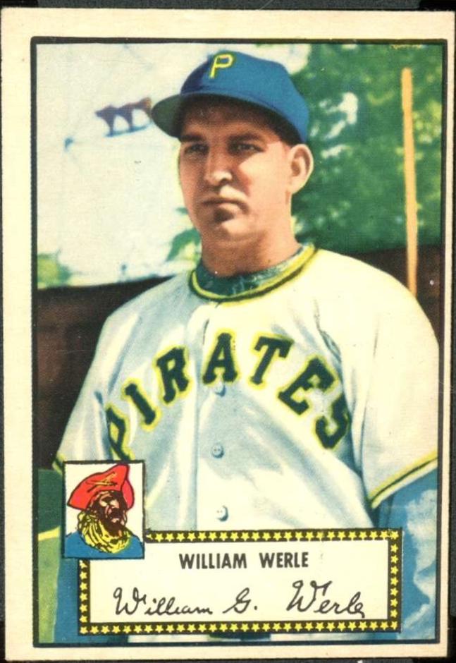1952 Topps Bill Werle [Red Back] #73 card