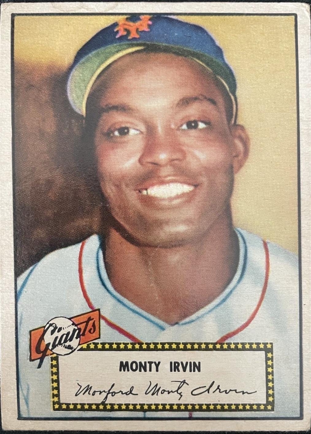 1952 Topps Monte Irvin [Red Back] #26 card
