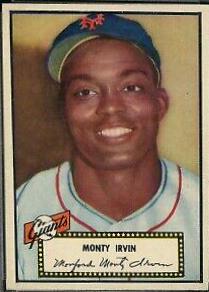 1952 Topps Monty Irvin [Black Back] #26 card