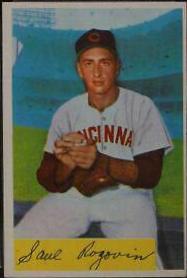 1954 Bowman Saul Rogovin [7 12 w/ L w/ 62 Strikeouts] #140 card