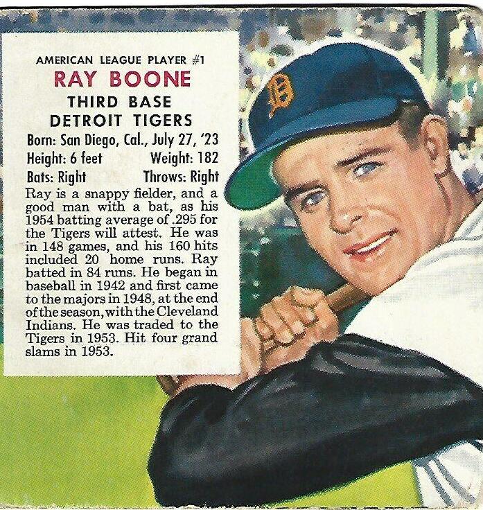 1955 Red Man Tobacco Ray Boone #1 card