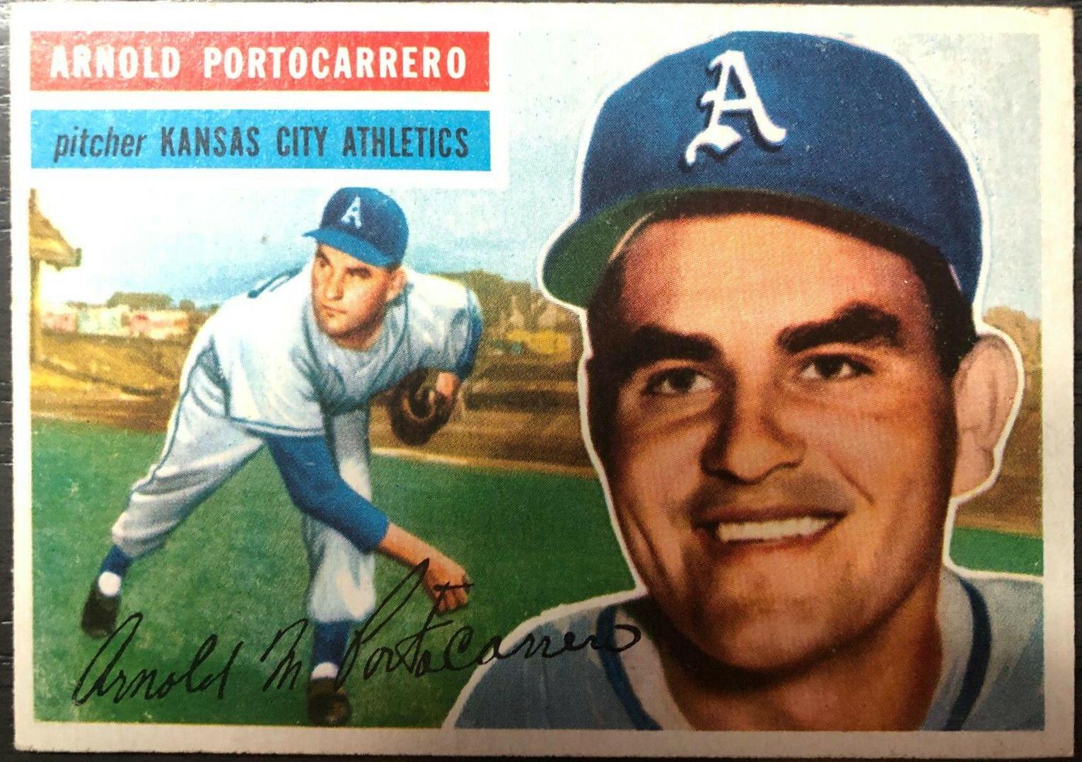 1956 Topps Arnold Portocarrero [White Back] #53 card