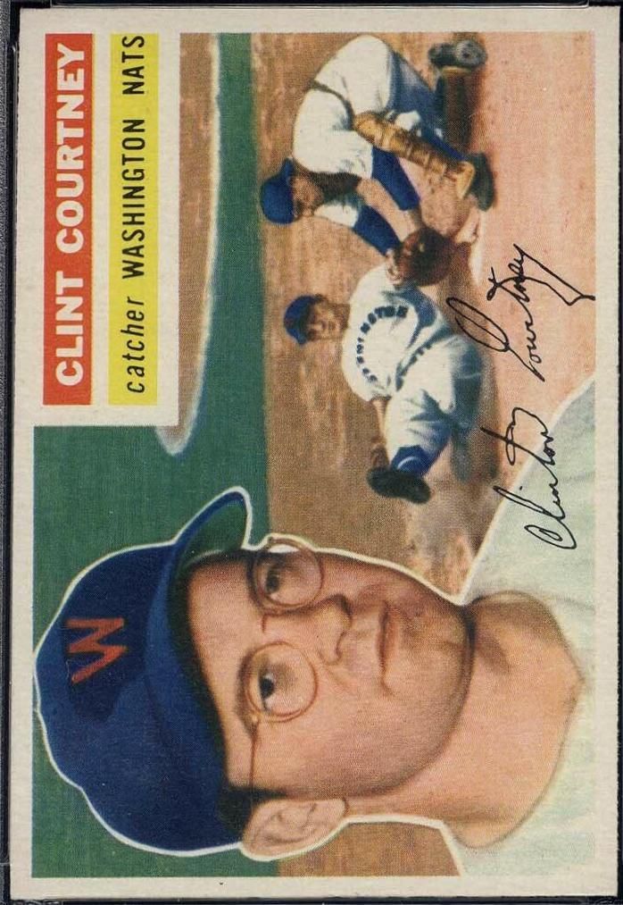 1956 Topps Clint Courtney [Gray Back] #159 card