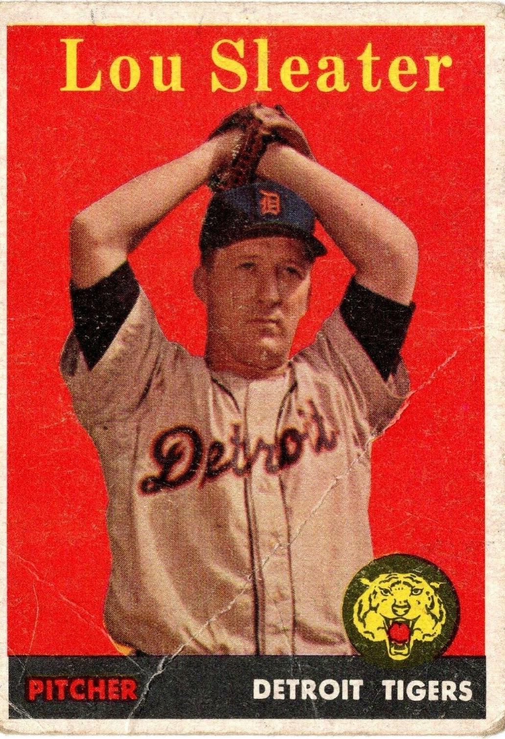 1958 Topps Lou Sleater [Yellow] #46 card
