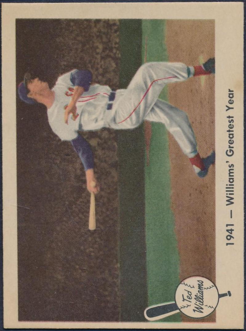 1959 Fleer Ted Williams 1941 Williams' [Greatest Year] #16 card