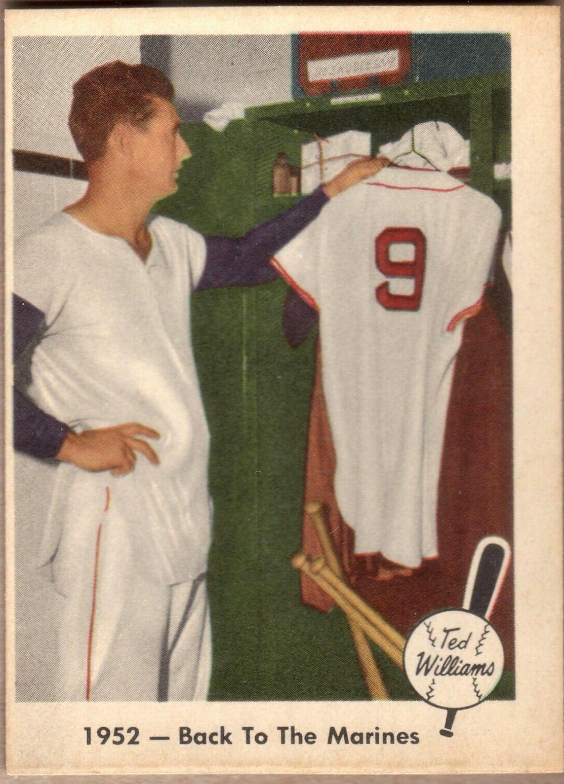 1959 Fleer Ted Williams 1952 Back to the [Marines] #44 card