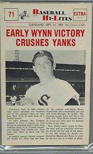 1960 NU Card Baseball Hi Lites Early Wynn #71 card