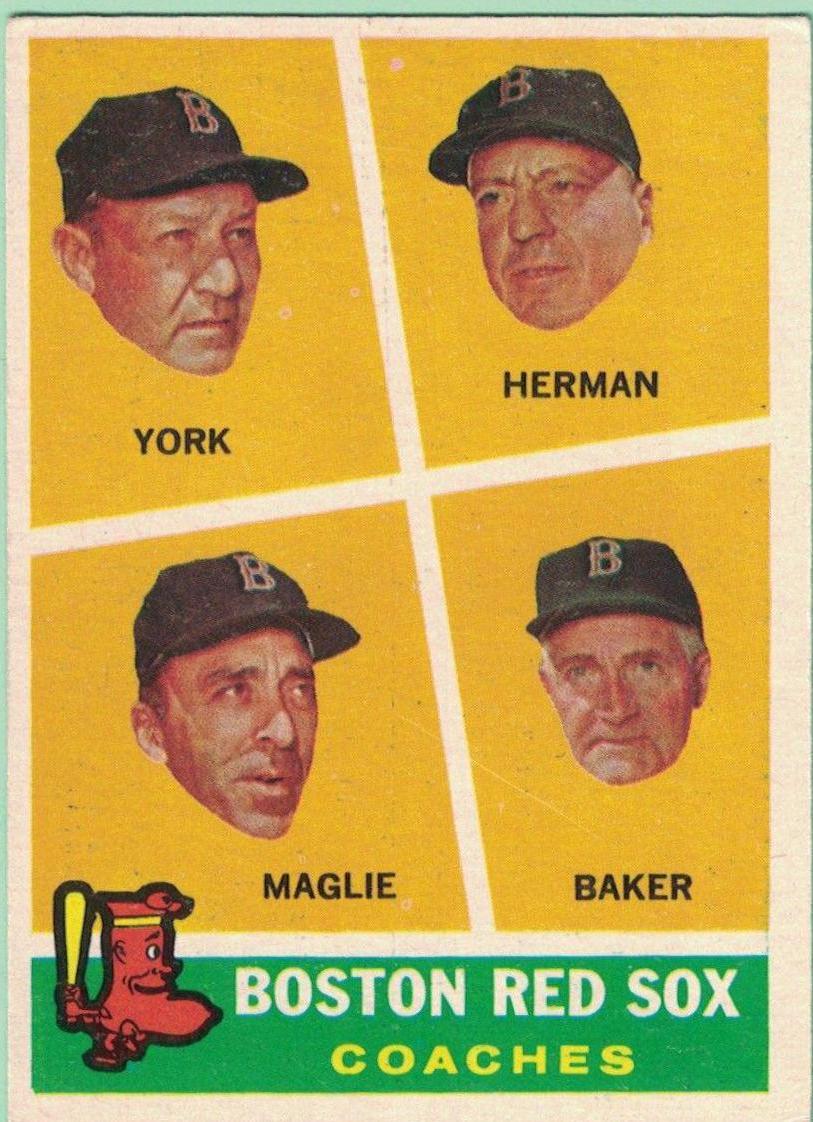 1960 Topps Boston Red Sox [Coaches] #456 card