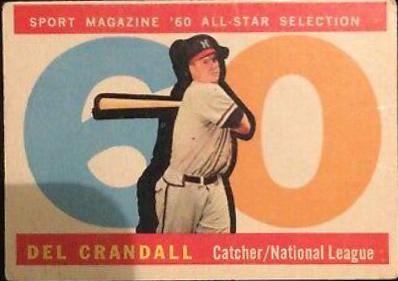 1960 Topps Del Crandall [All Star] #568 card
