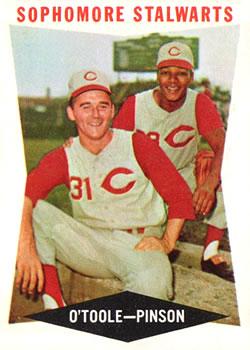1960 Topps Jim O'Toole / Vada Pinson #32 card