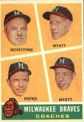 1960 Topps Milwaukee Braves [Coaches] #464 card