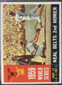 1960 Topps World Series Game 2 [Neal Belts 2nd Homer] #386 card