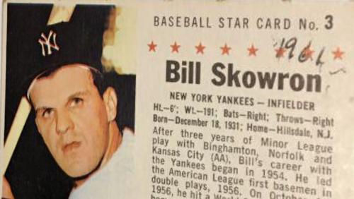 1961 Post Cereal Bill Skowron [Hand Cut] #3 card