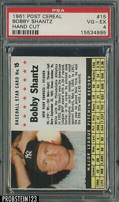 1961 Post Cereal Bobby Shantz [Hand Cut] #15 card