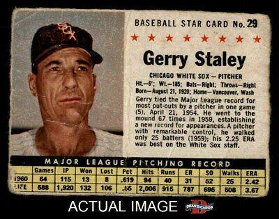 1961 Post Cereal Gerry Staley [Hand Cut] #29 card