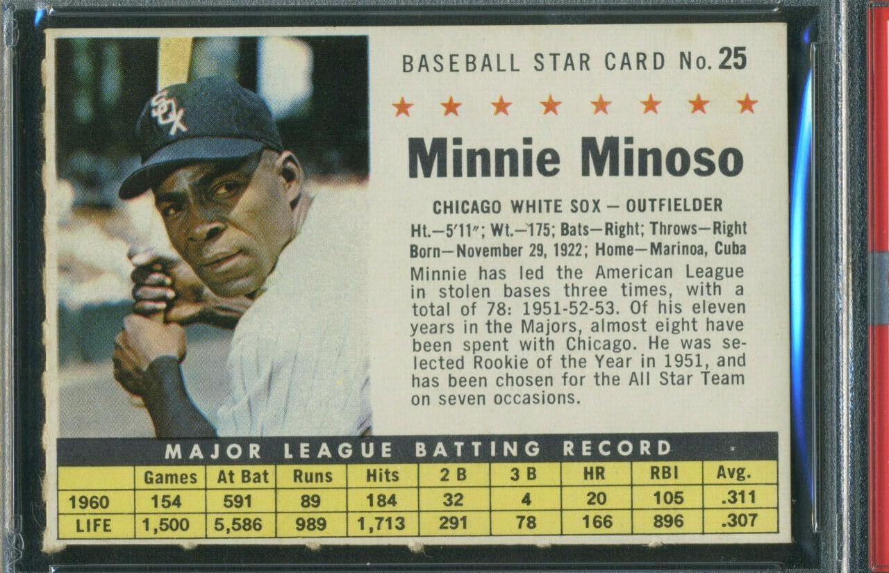 1961 Post Cereal Minnie Minoso [Perforated] #25 card