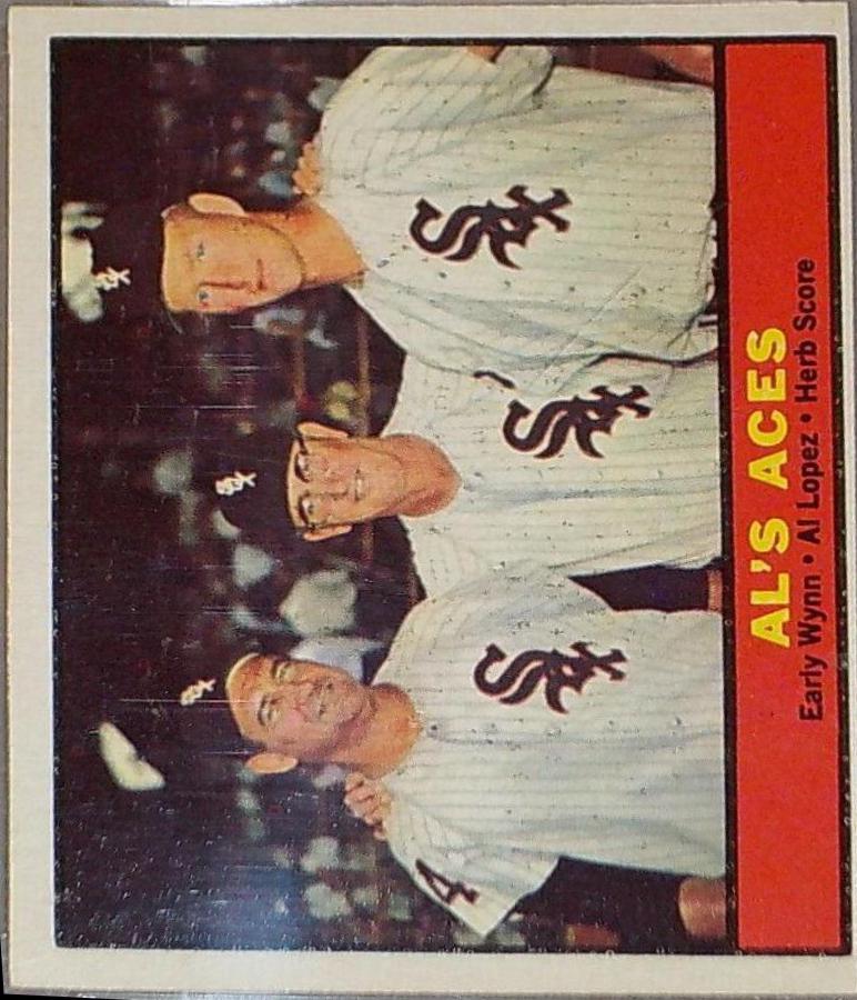 1961 Topps Al Lopez / Herb Score / Early Wynn #337 card