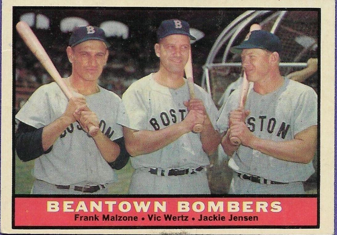 1961 Topps Jackie Jensen / Frank Malzone / Vic Wertz #173 card