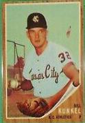 1962 Topps Bill Kunkel [Pitching Green Tint] #147 card