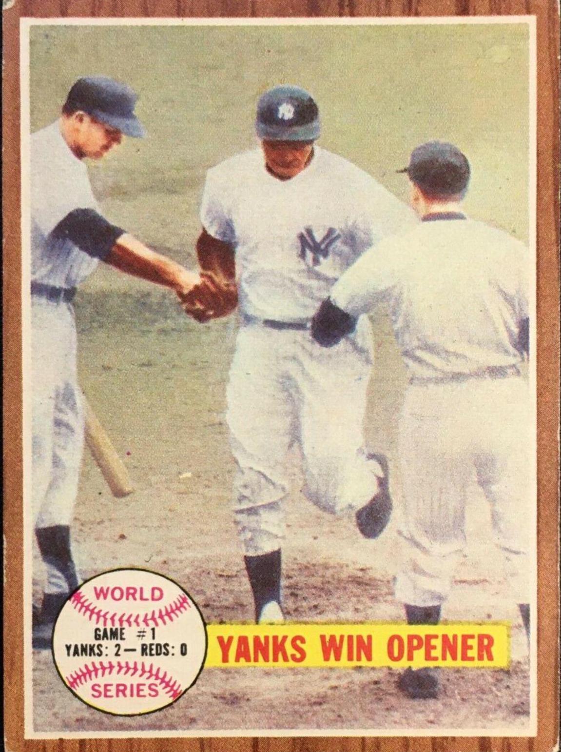 1962 Topps World Series Game 1 [Yanks Win Opener] #232 card