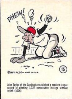 1963 Gad Fun Cards John Taylor #15 card