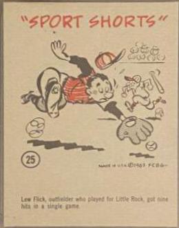 1963 Gad Fun Cards Lew Flick #25 card