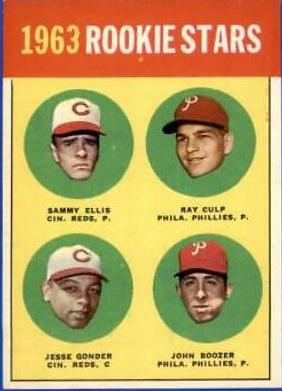 1963 Topps Sammy Ellis / Ray Culp / Jesse Gonder / John Boozer #29 card