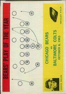 1964 Philadelphia Chicago Bears [Play Card] #28 card