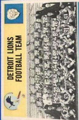 1964 Philadelphia Detroit Lions [Team] #69 card