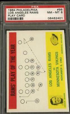 1964 Philadelphia Los Angeles Rams [Play Card] #98 card