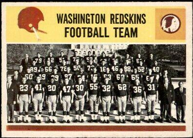 1964 Philadelphia Washington Redskins [Team] #195 card