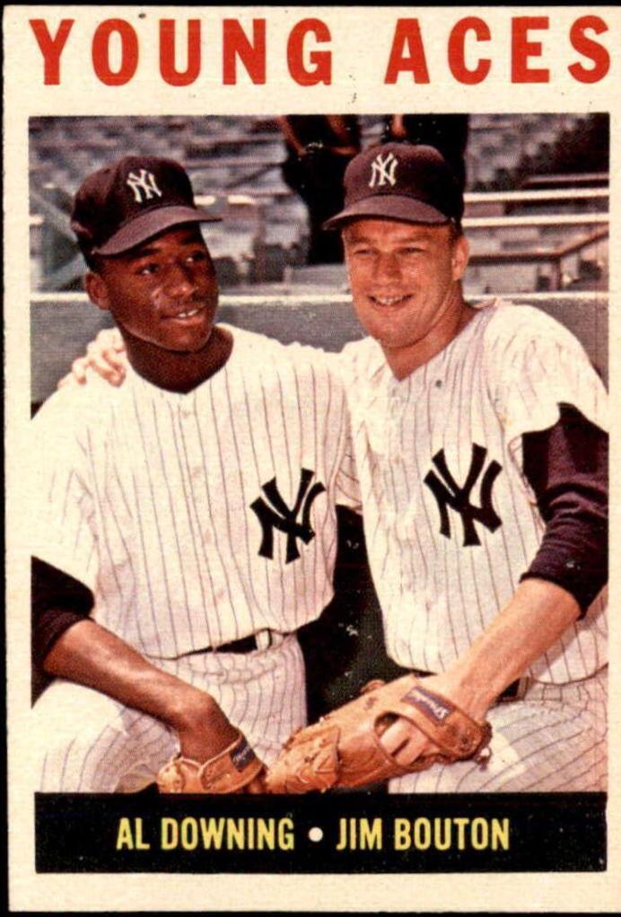 1964 Topps Al Downing / Jim Bouton #219 card